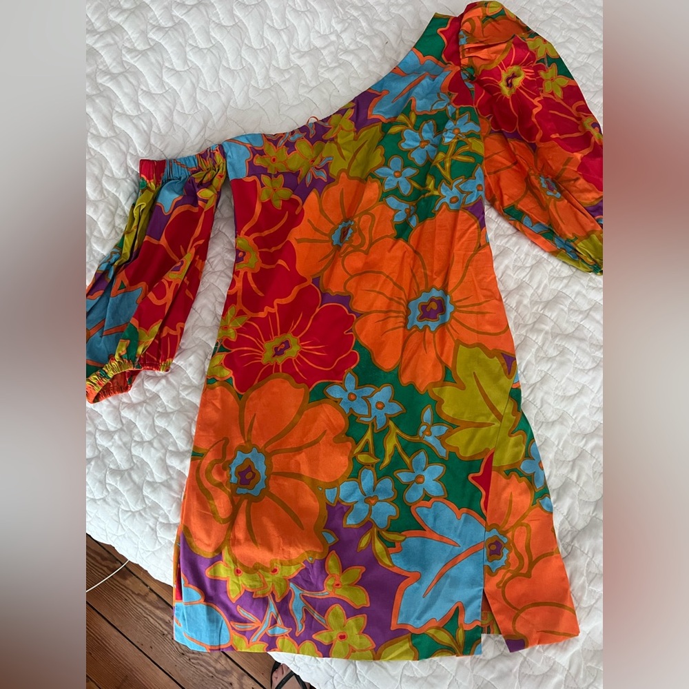 Floral One-Shoulder Dress - Multicolor NWT